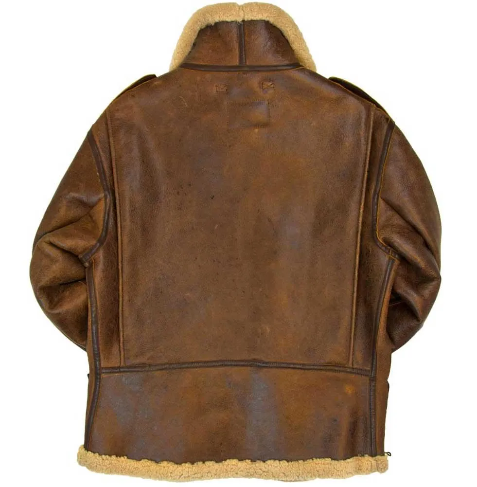 Cockpit USA Mens B-6 Shearling Bomber Jacket