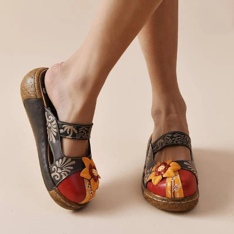 Comfy Soft Print Platform Sandals