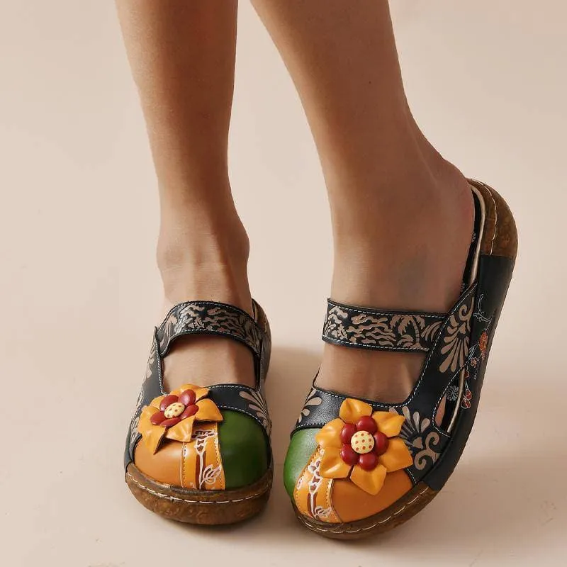 Comfy Soft Print Platform Sandals