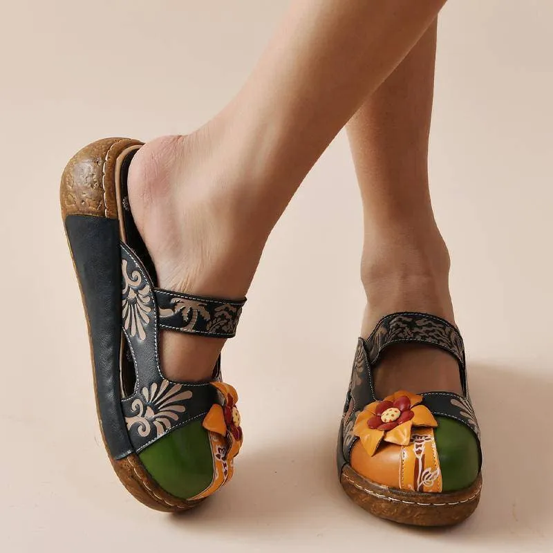 Comfy Soft Print Platform Sandals