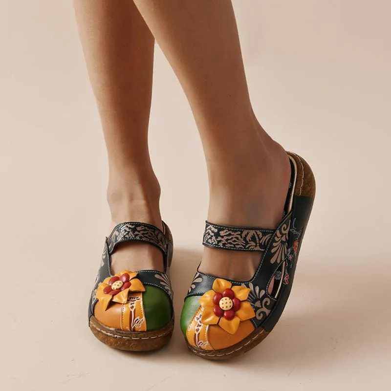 Comfy Soft Print Platform Sandals