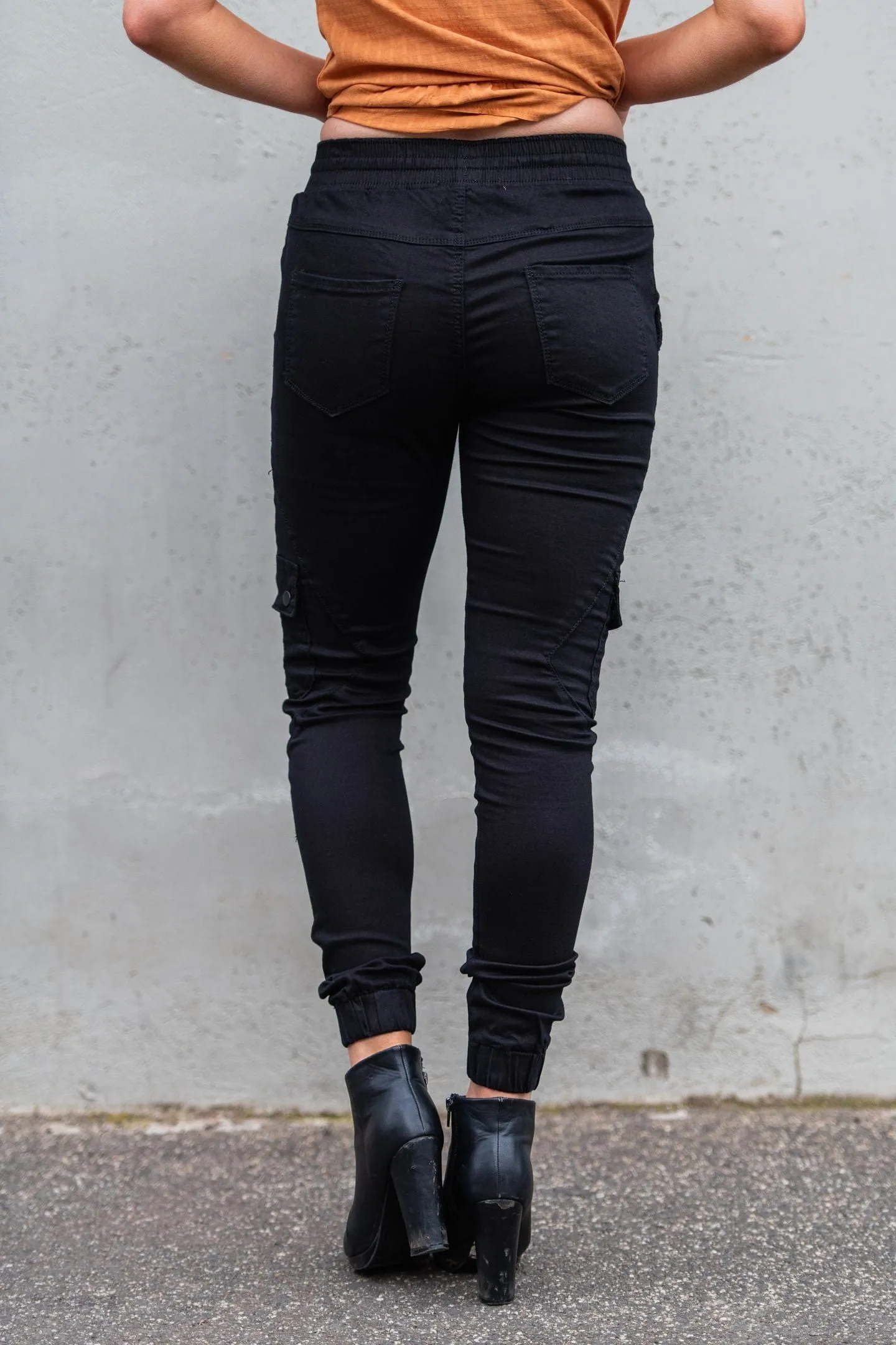 Country Denim Australia Cuff Black Cargo Jogger