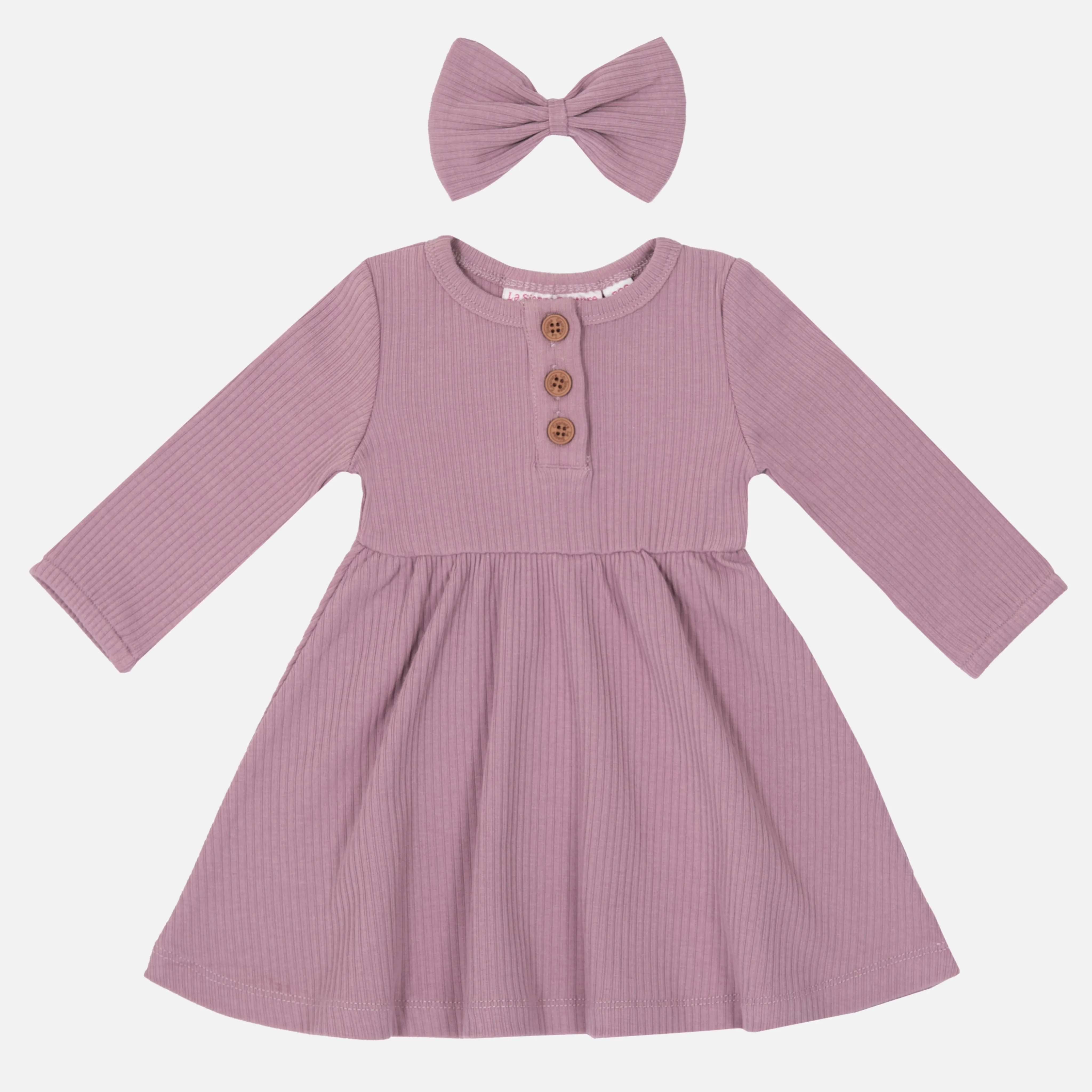 Cozy Basic LS Dress - Wild Orchid