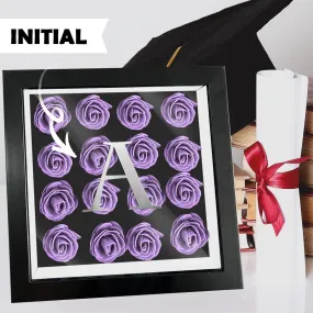 Custom Initial Graduation Cover Flower Shadow Box Display Personalized Graduation Gift Decorations