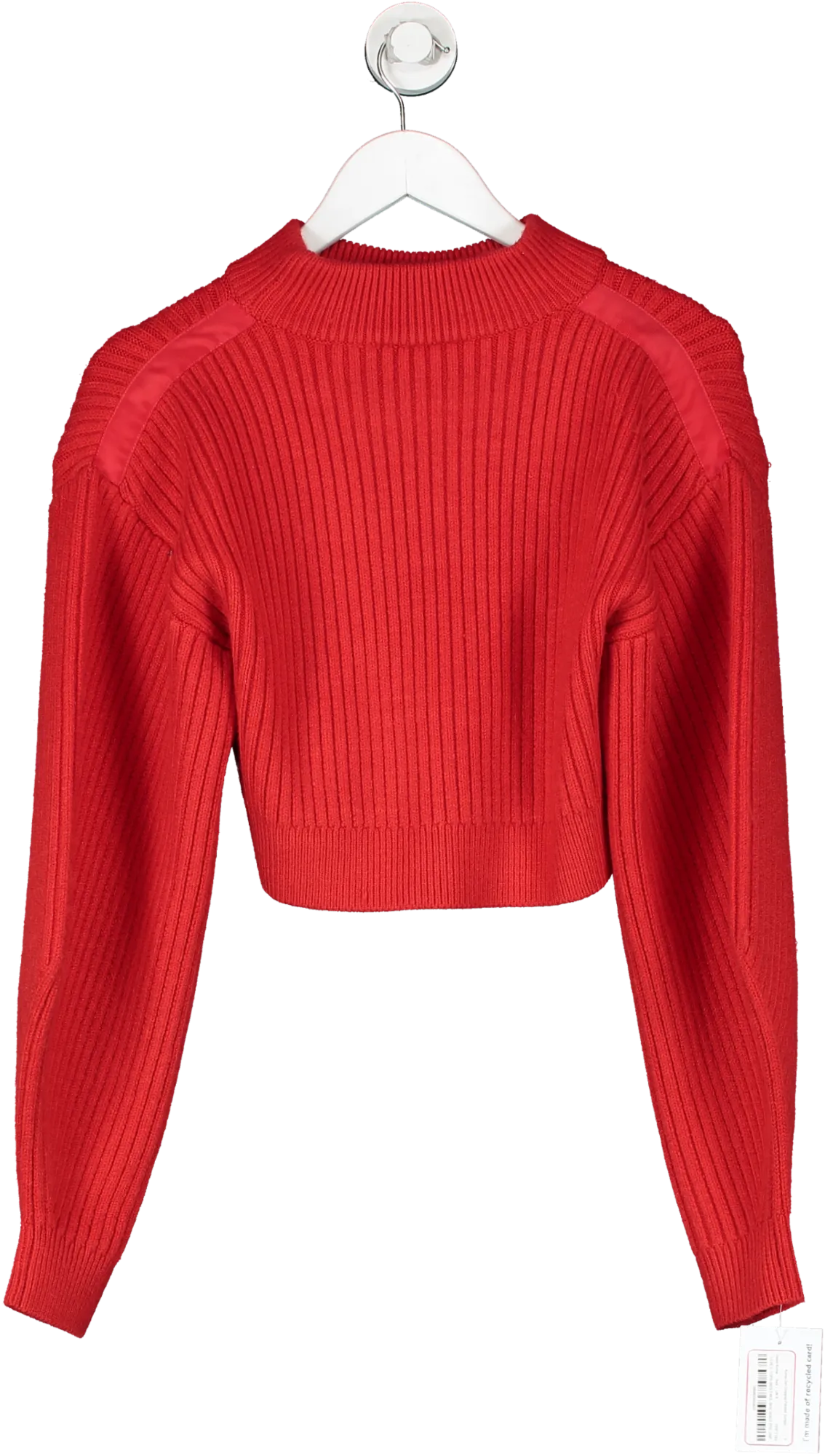 David Koma Red Koma Girl Cropped Ribbed Jumper UK S