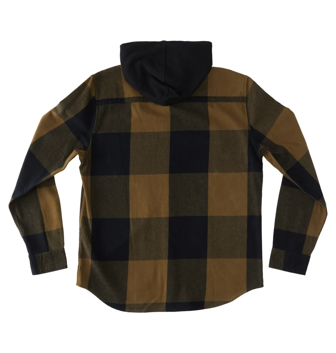 DC - RUCKUS - HOODED LONG SLEEVE SHIRT -  Capers/ Black Plaid