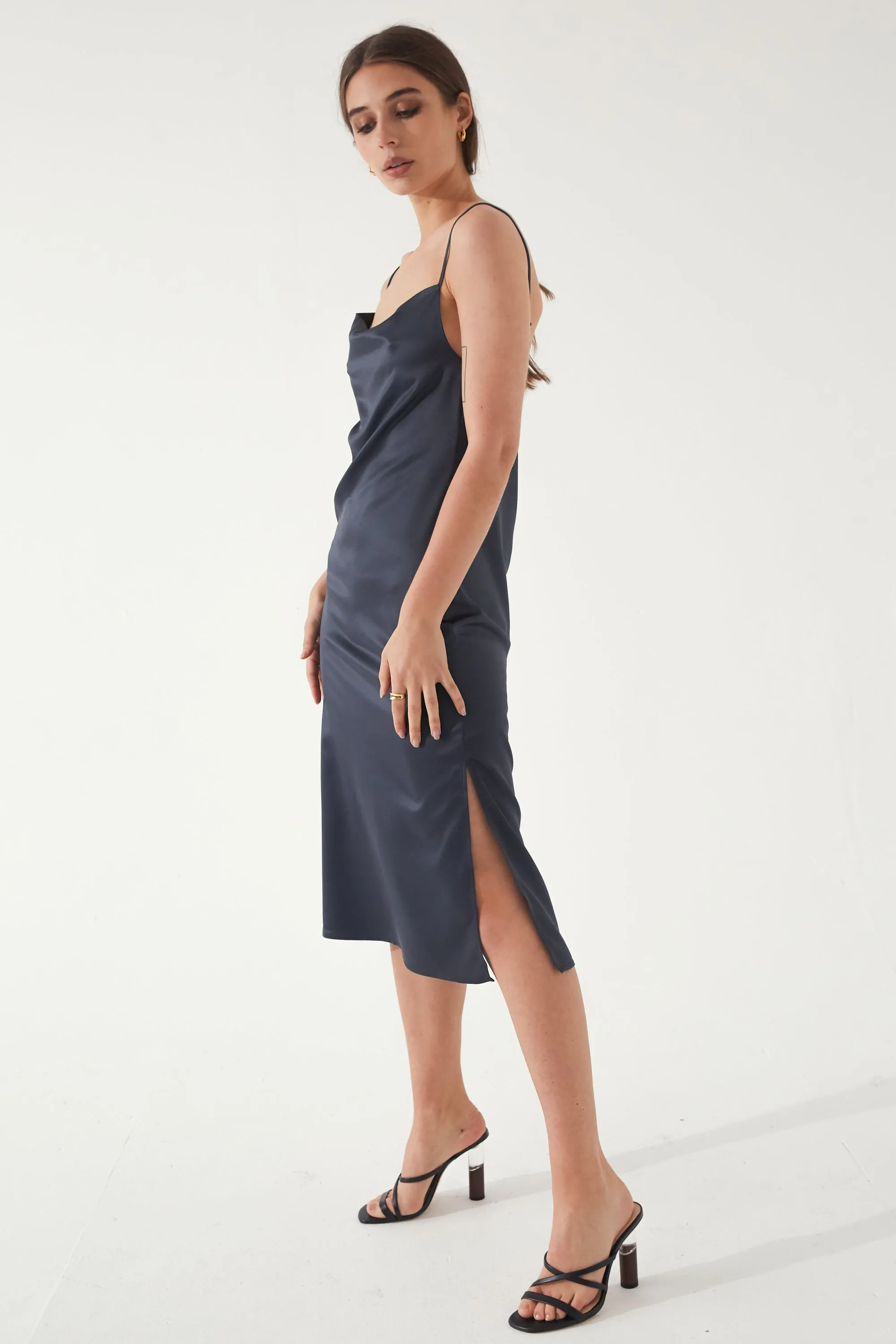 Draped Slip Dress