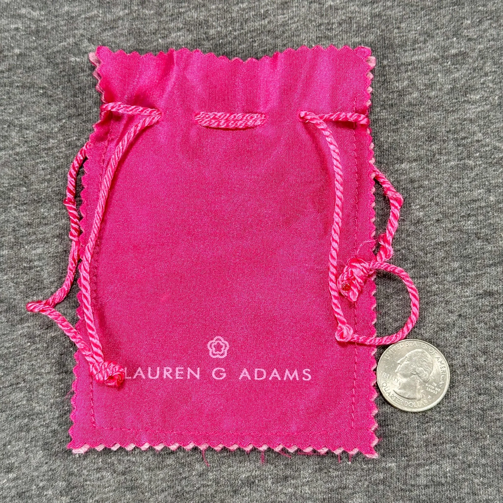 Estate Lauren G Adams Pink Drawstring Pouch EMPTY