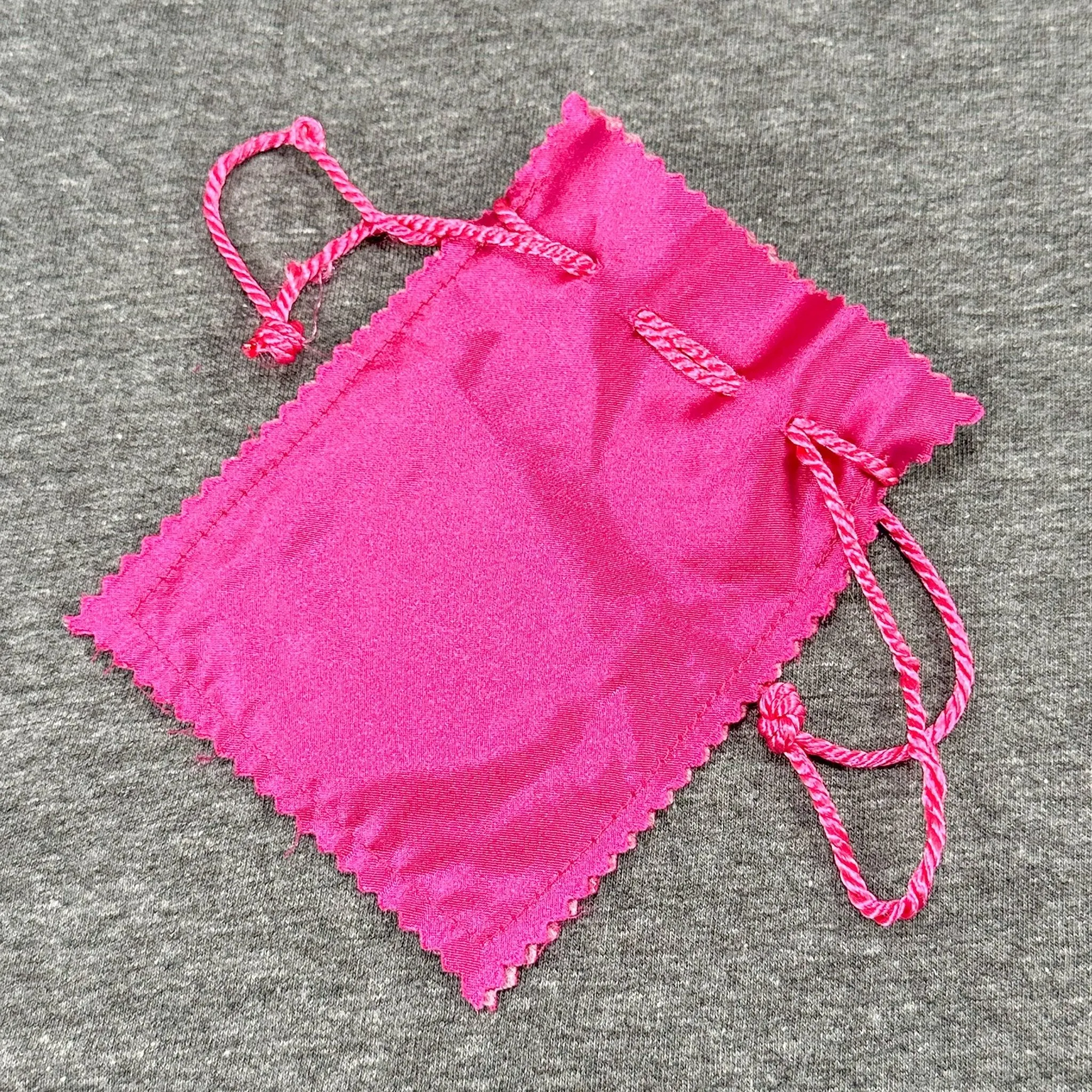 Estate Lauren G Adams Pink Drawstring Pouch EMPTY