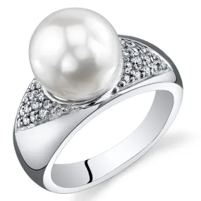 Freshwater Pearl Sterling Silver Ring Size 5