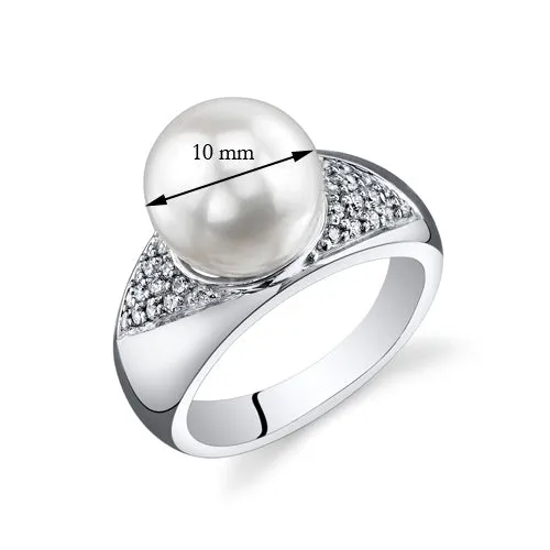 Freshwater Pearl Sterling Silver Ring Size 5