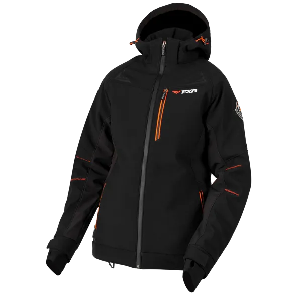 FXR Vertical Pro Softshell Jacket Black/Tangerine