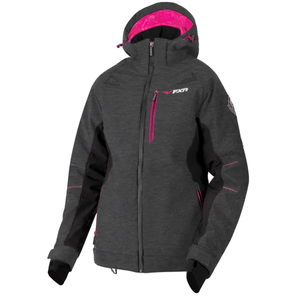 FXR Vertical Pro Softshell Jacket Heather/Fuchsia