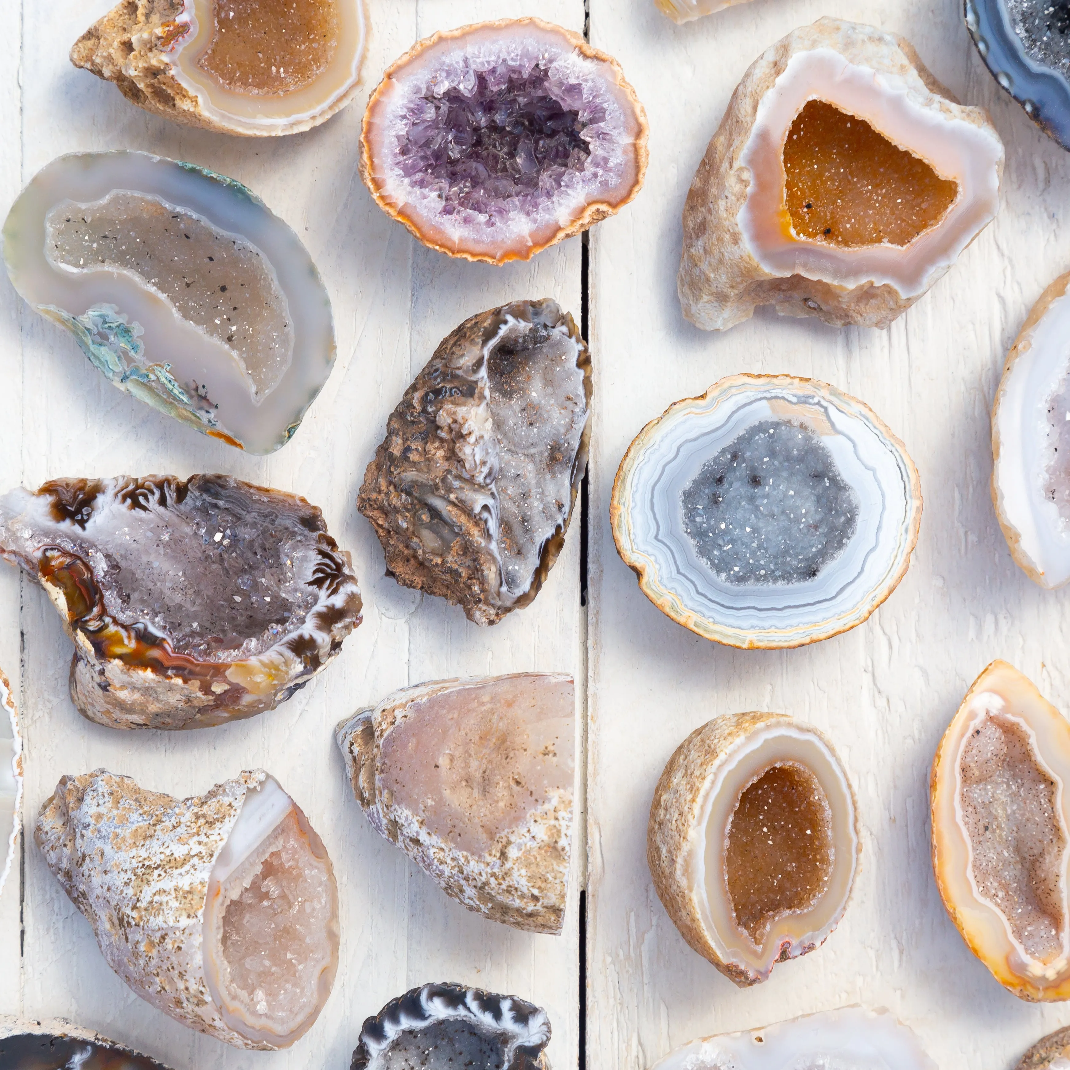 Geode Bowls - Polished on Edge, Half