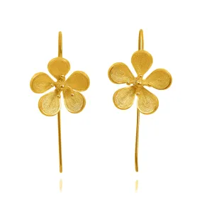 GERBERAS GOLD SMALL EARRINGS FILIGREE