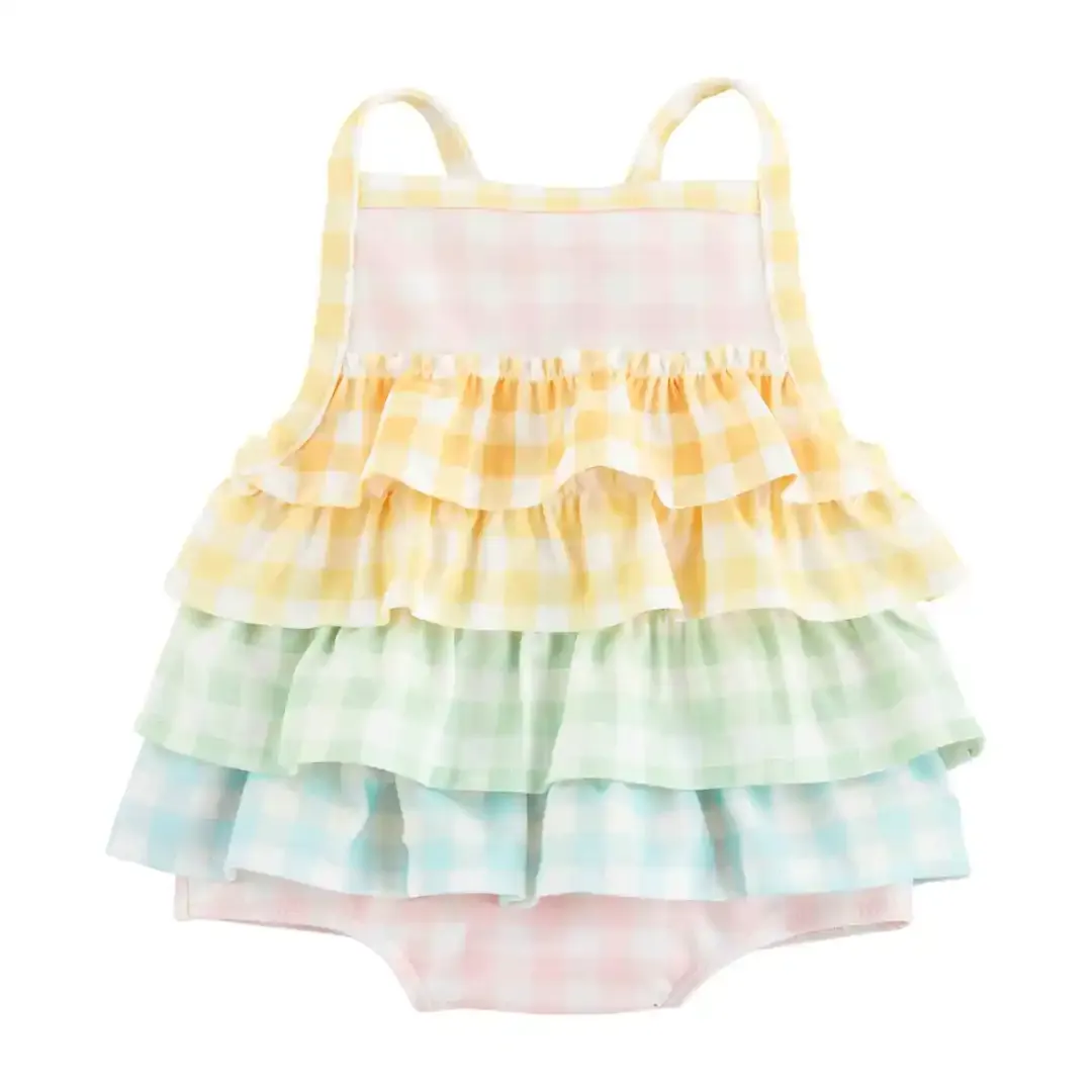 Gingham Ruffle Swimsuit