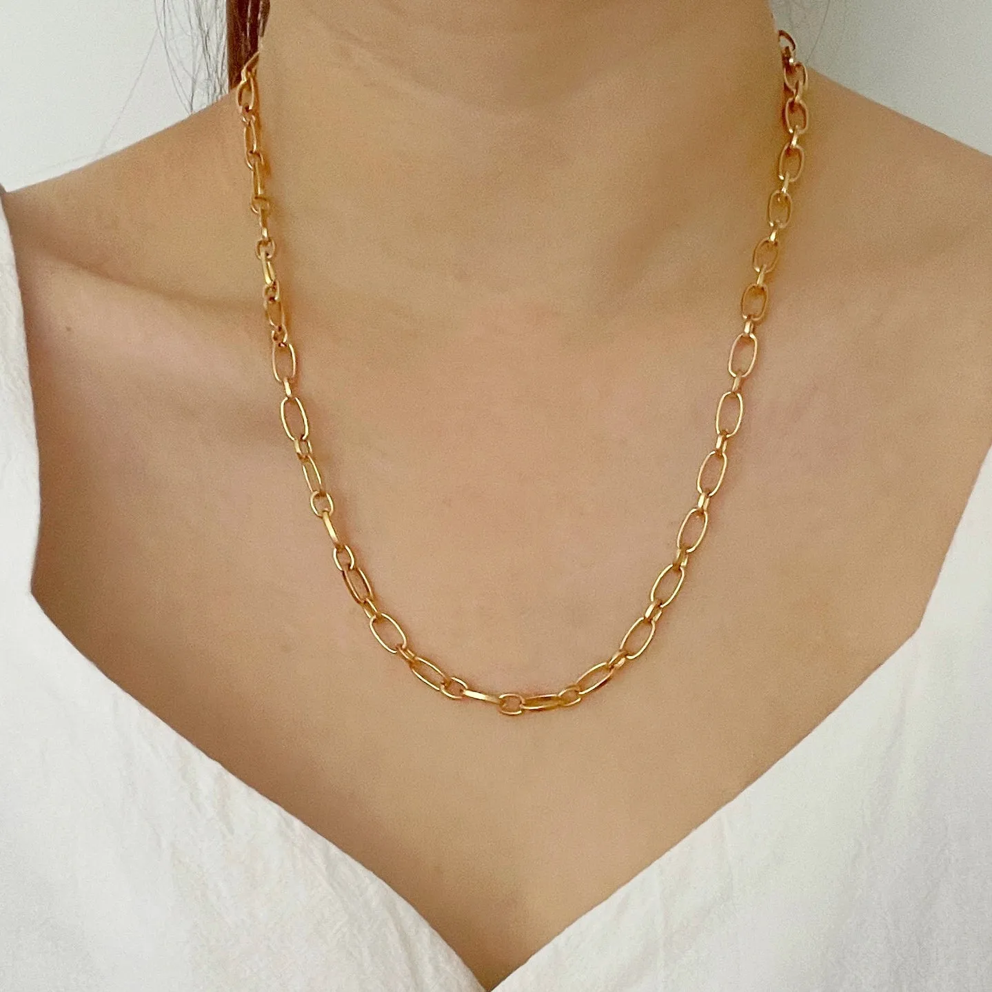 Gold Belcher Chain Necklace