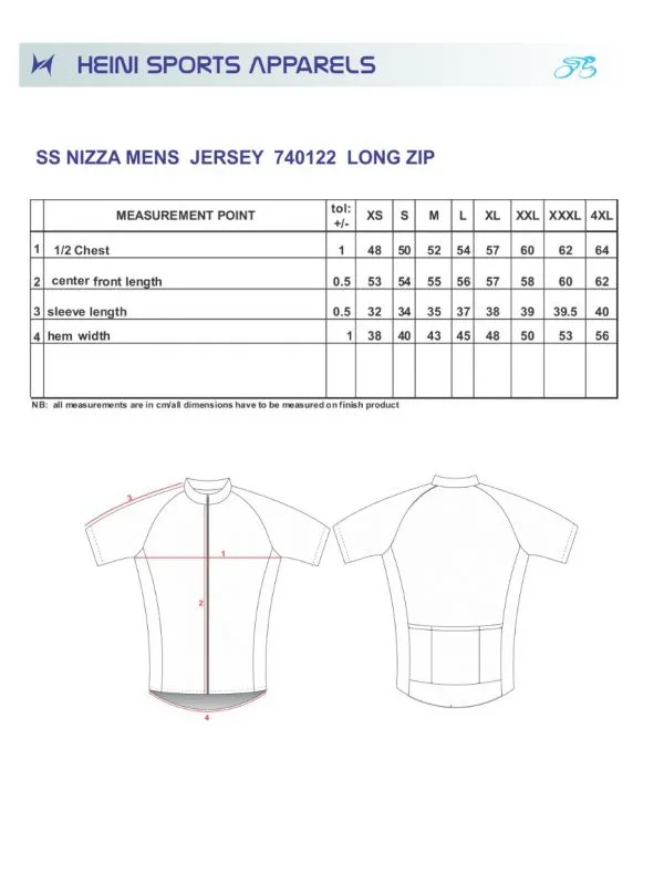 Heini NIZZA 379 Mens Short Sleeve Cycling Jersey