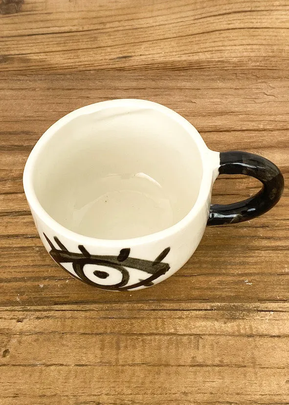 Kaz Handmade Eye Mug w/ Black Handle - Large