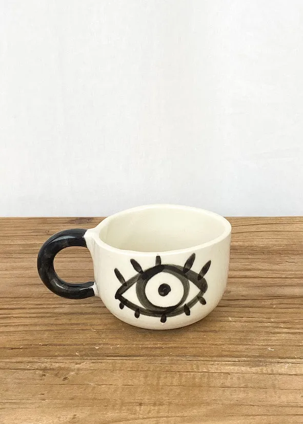 Kaz Handmade Eye Mug w/ Black Handle - Large