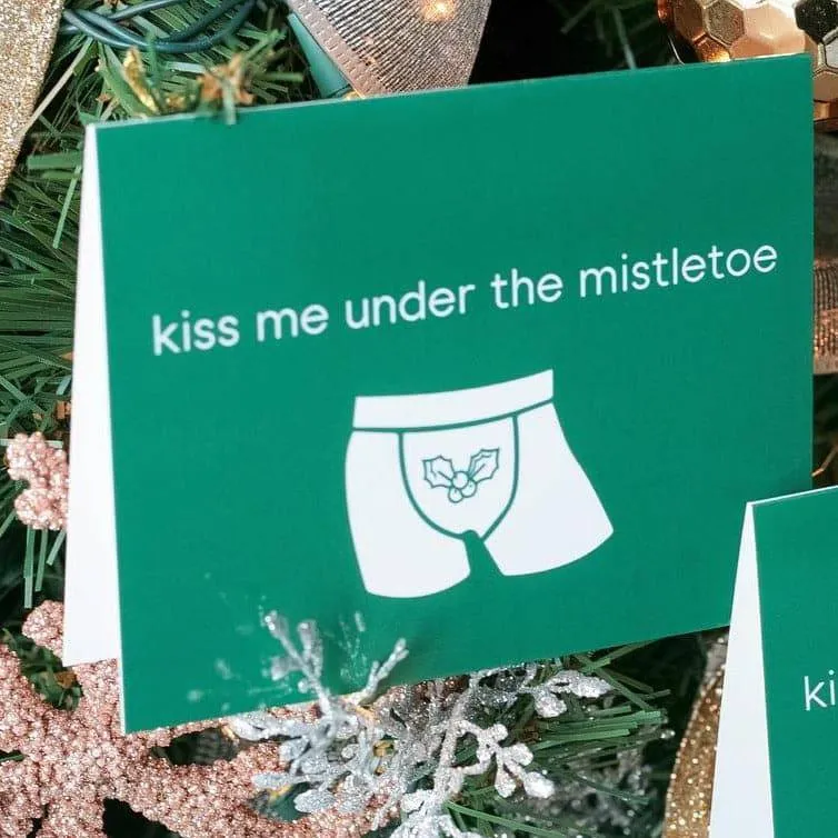 Kiss Me Under the Mistletoe | Christmas Card (SALE)