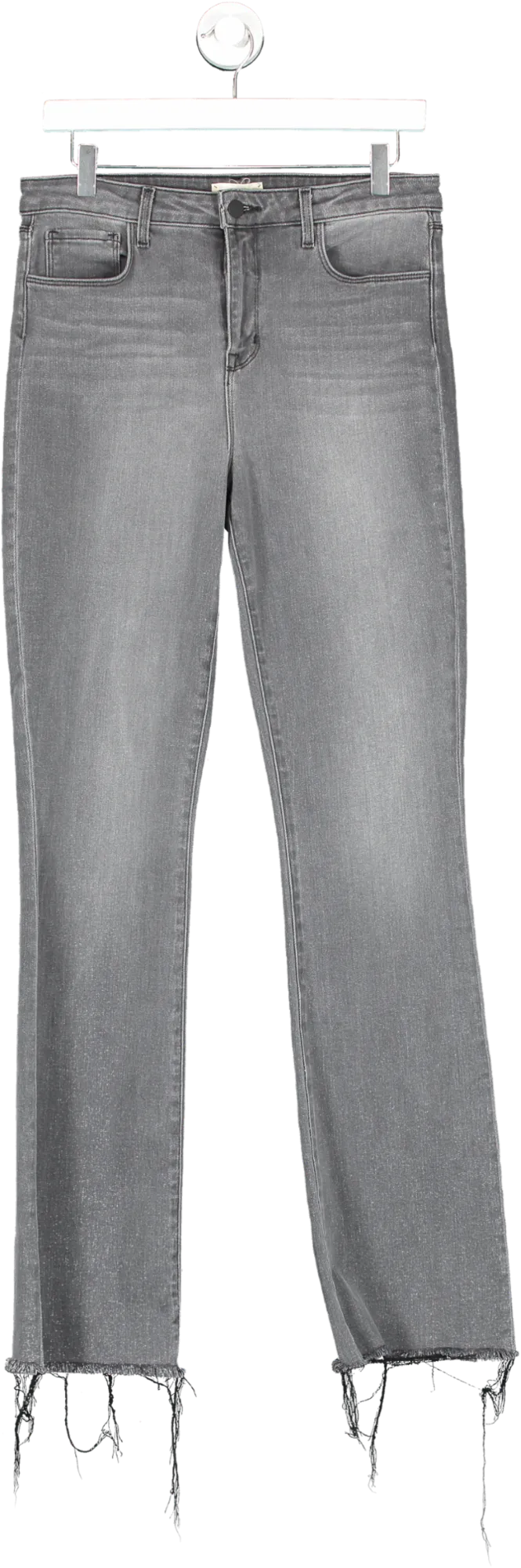 L'agence Vintage Grey Ruth High Rise Straight Raw Hem Jeans W30