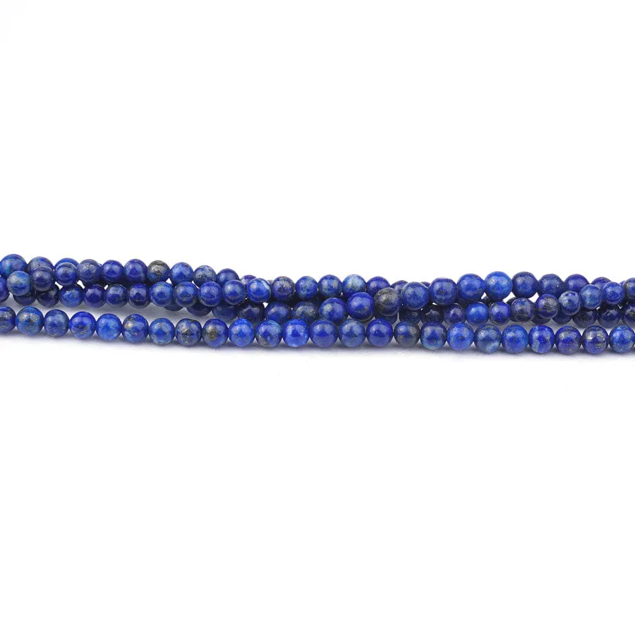 Lapis Natural 3mm Round A Grade - 15-16 Inch