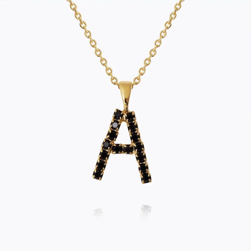 Letter Necklace A / Black