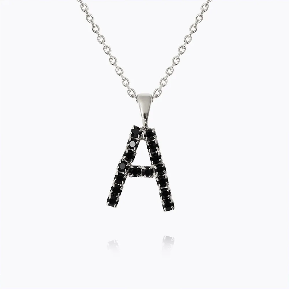 Letter Necklace A / Black