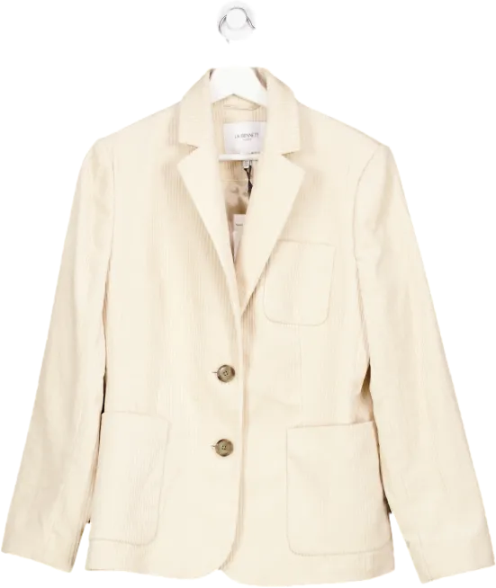 L.K.Bennett Cream Corduroy Savannah Blazer UK 12