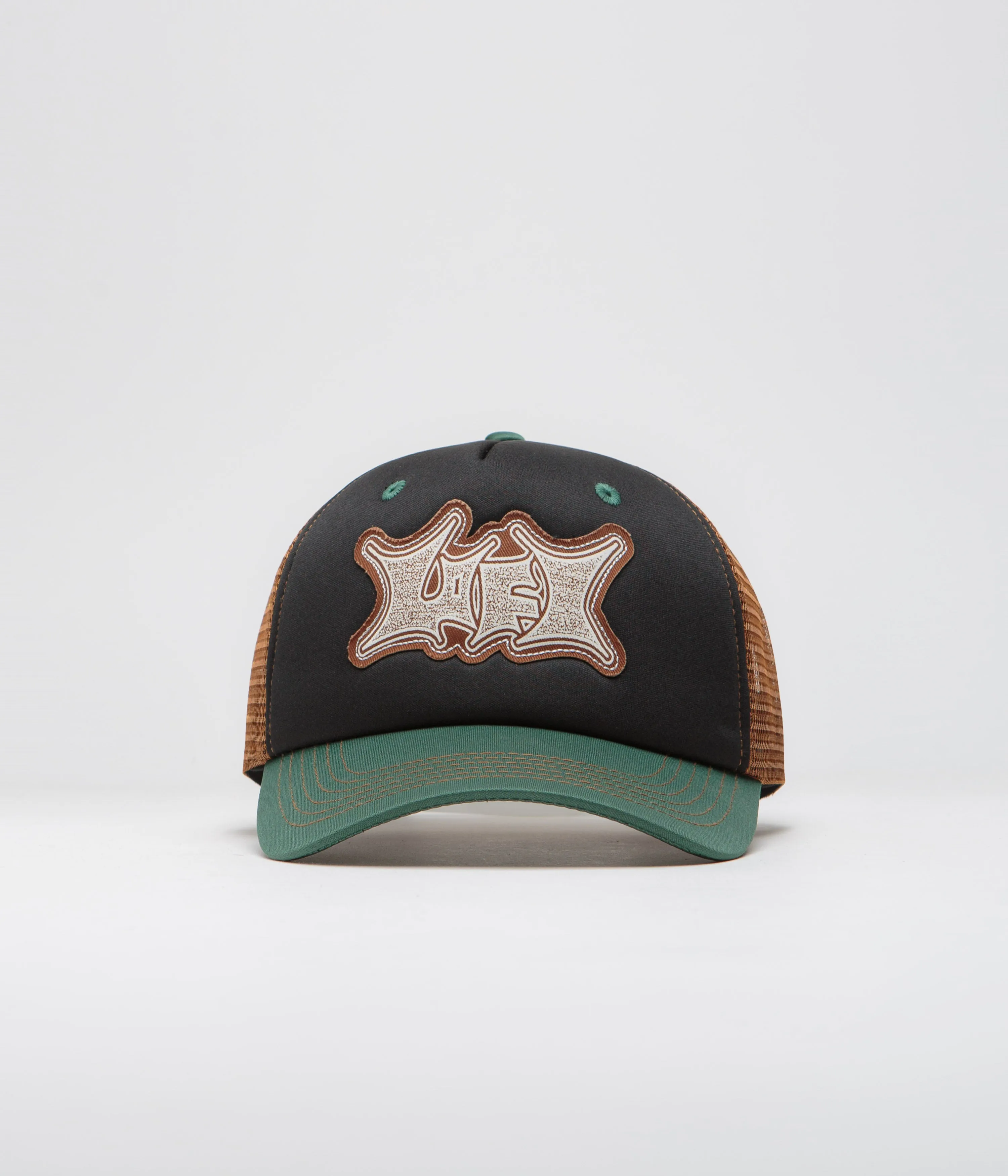 Lo-Fi Static Trucker Cap - Black / Green