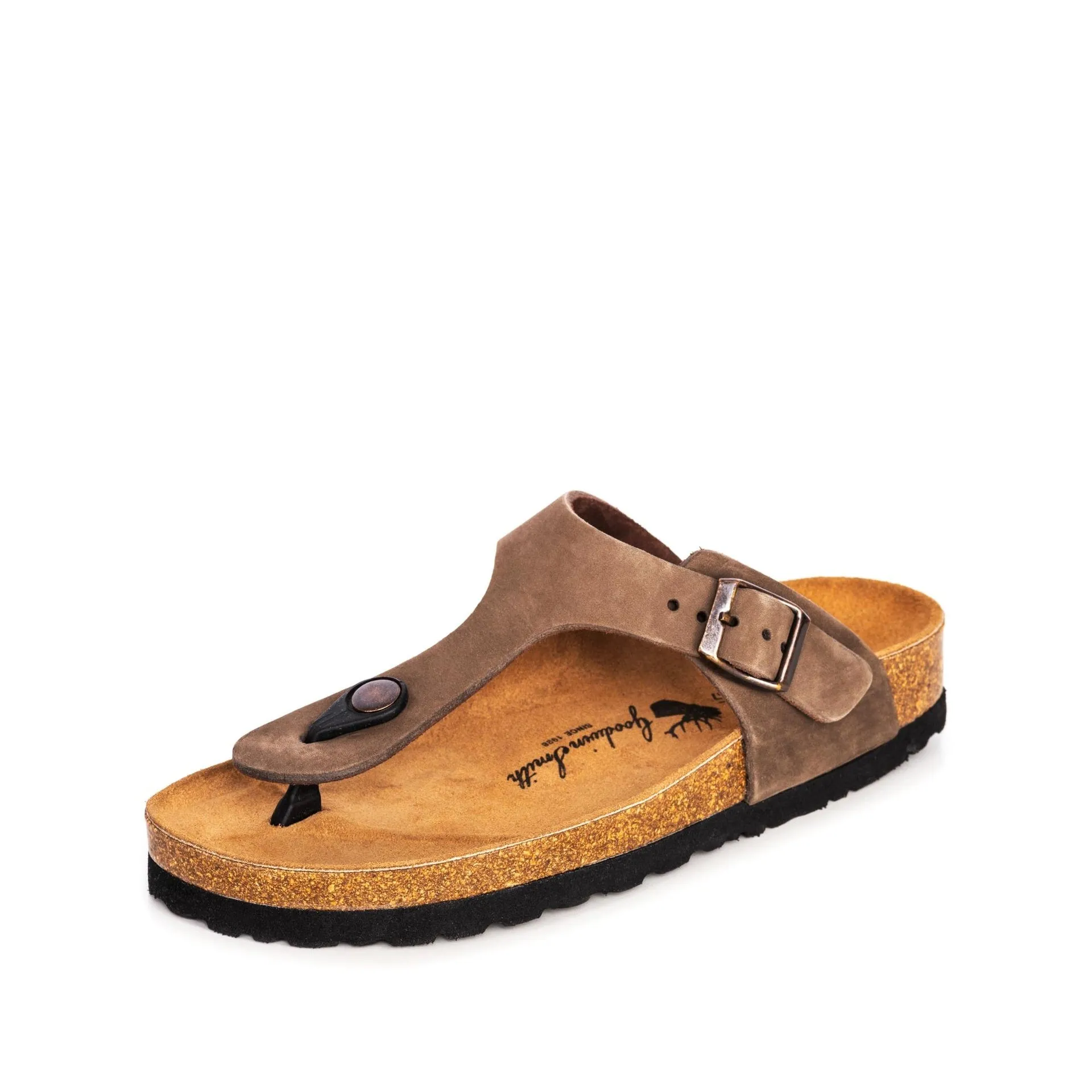 LOTUS BROWN CORK TOE POST SANDAL