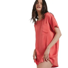 LUNYA | Washable Silk Oversized Tee - Limited Edition Outro Coral