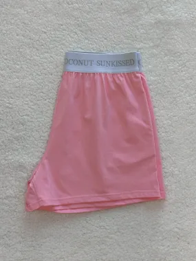 Lush Pink Basic Watercolor Shorts