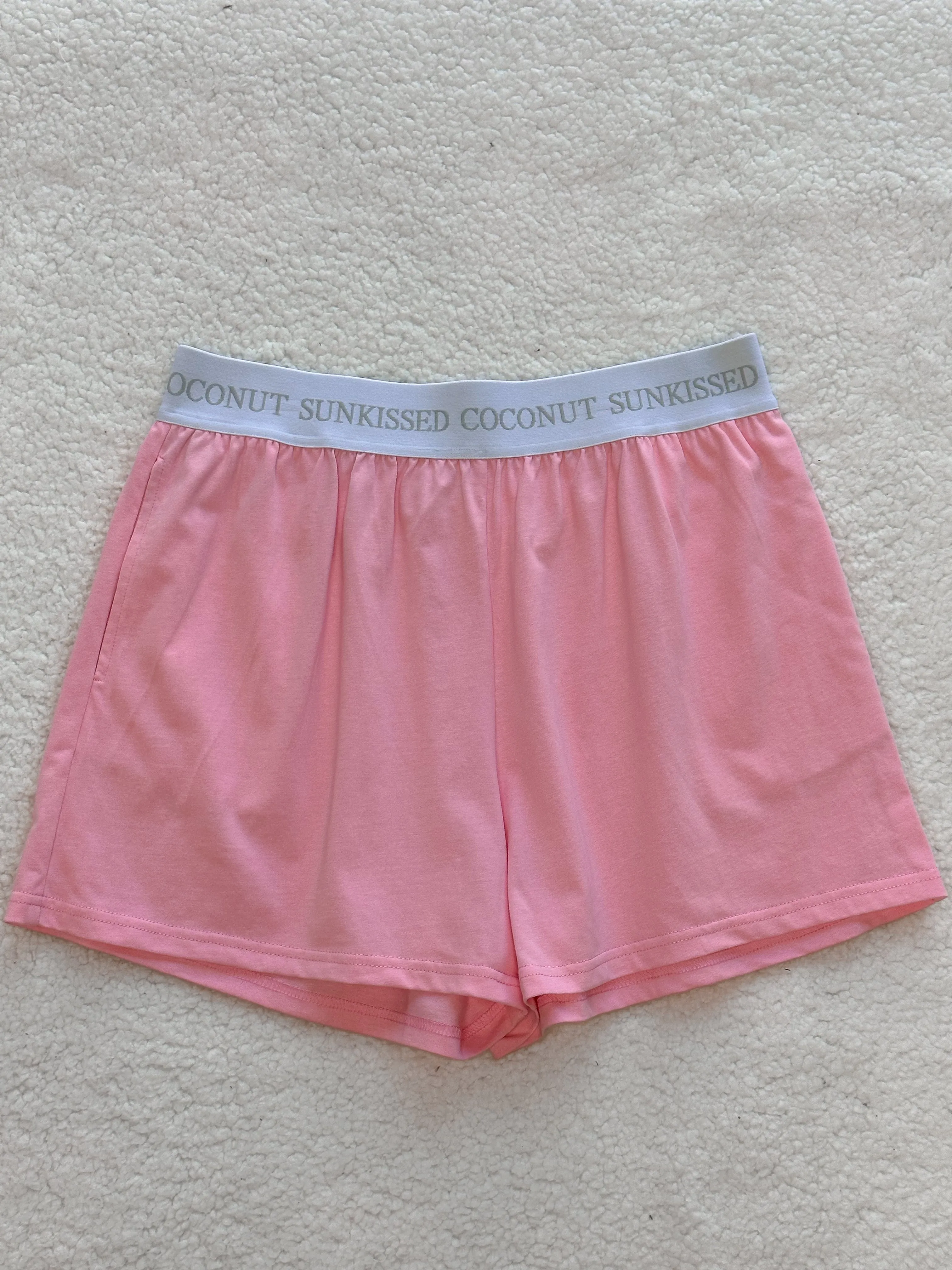 Lush Pink Basic Watercolor Shorts