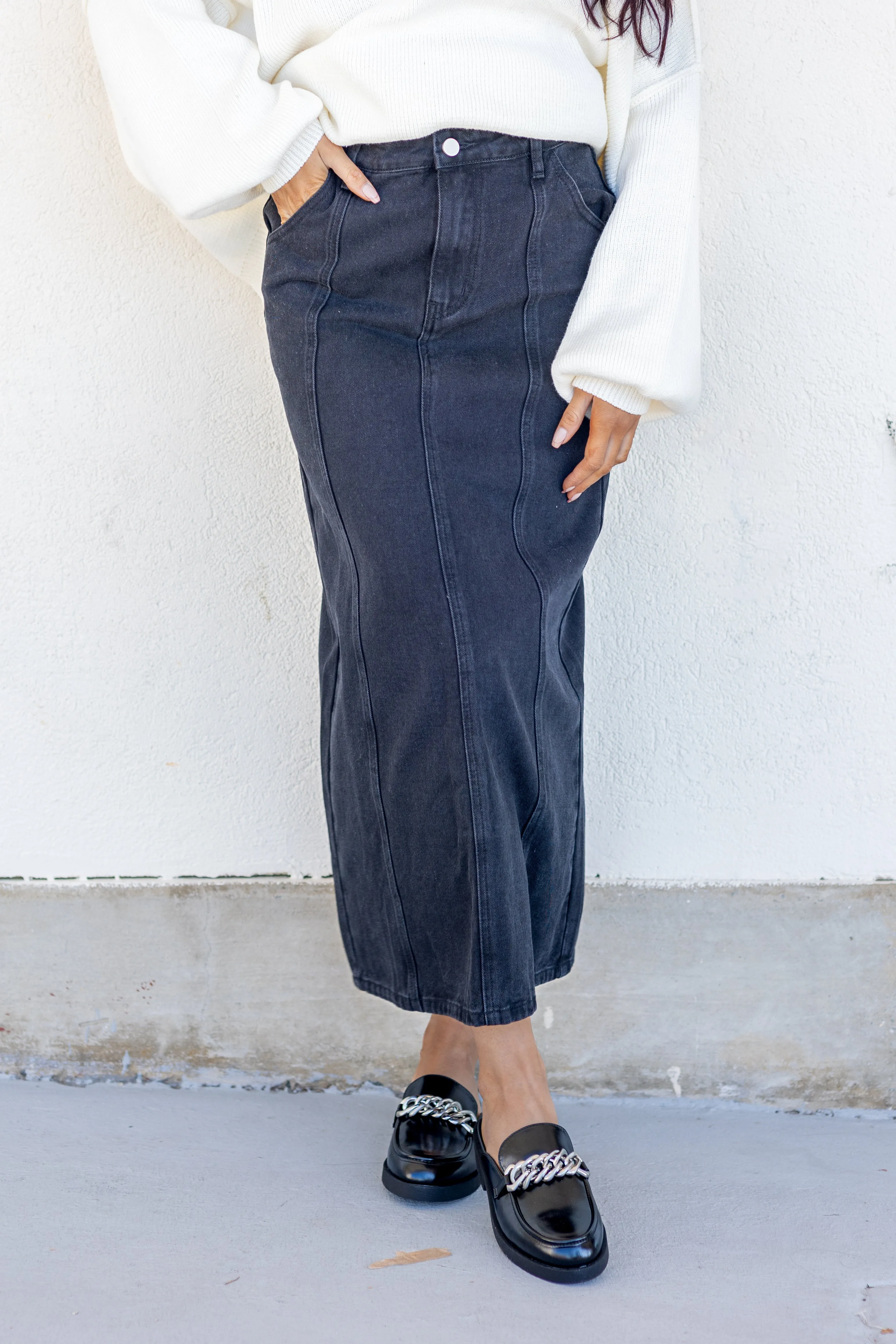 MARLOWE DENIM SKIRT