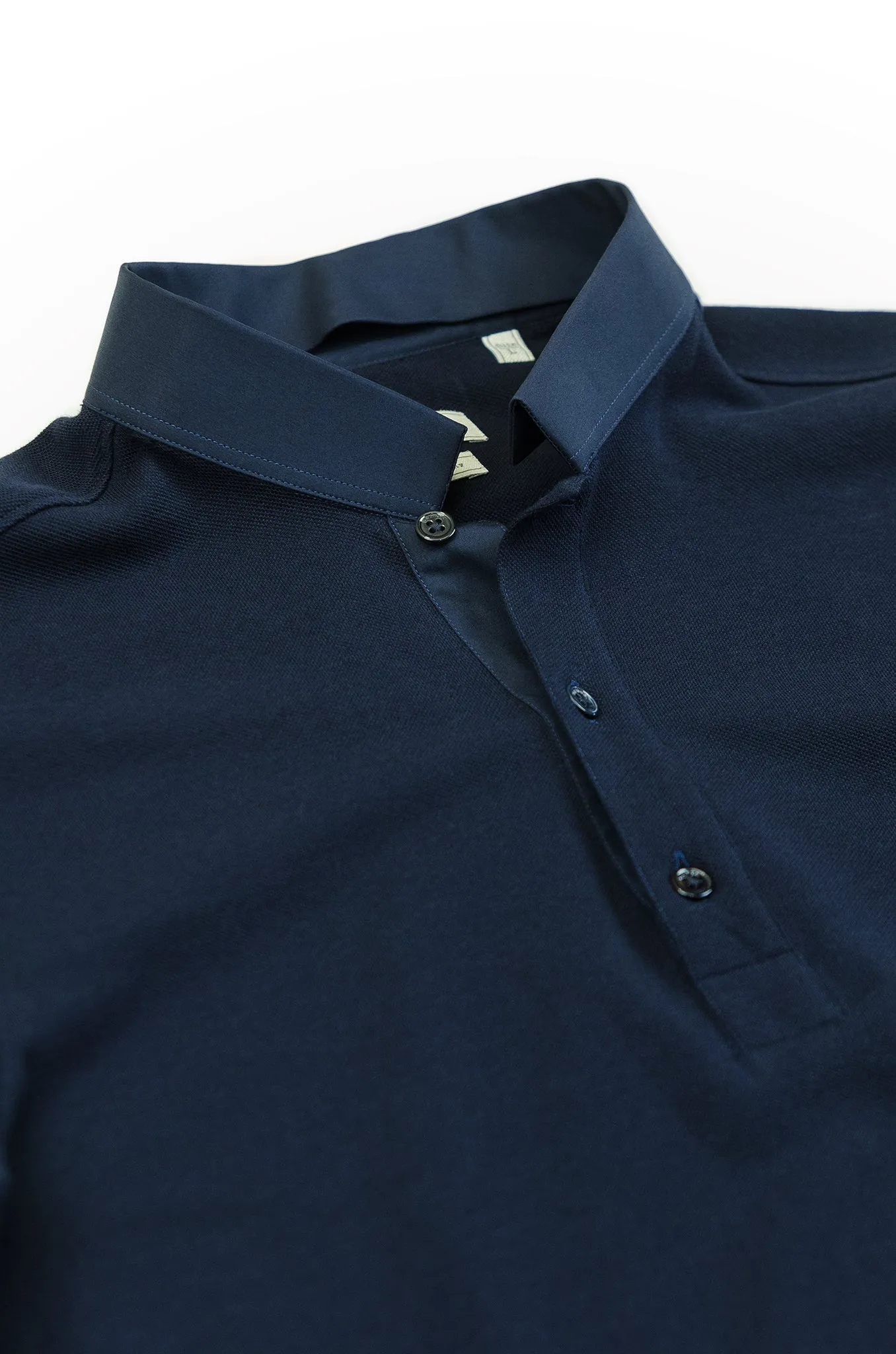 Martin short-sleeved polo in compact-fine piquet (dark blue)