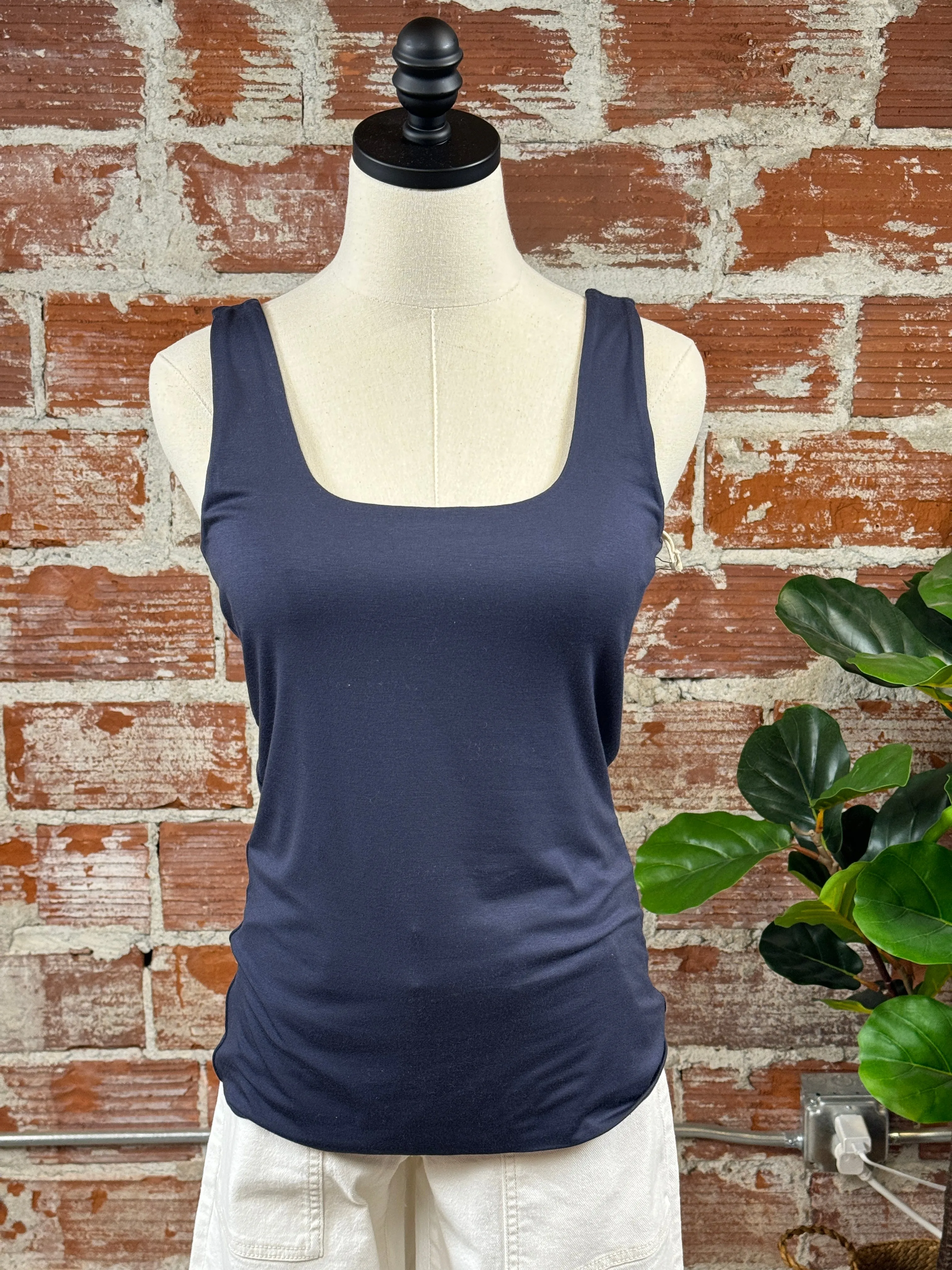 Matty M Callie Tank Top in Navy