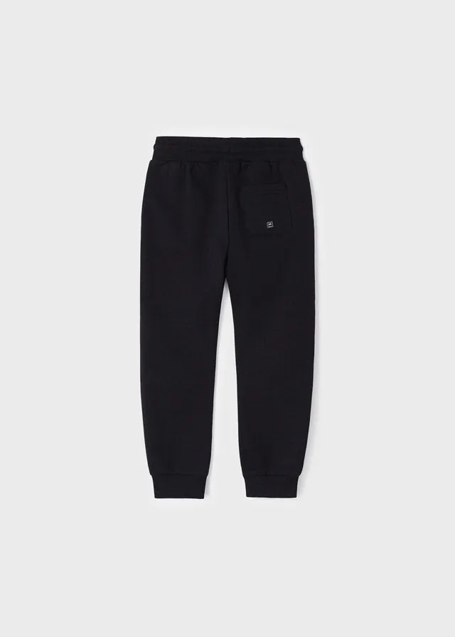 Mayoral Mini Basic Cuffed Fleece Sweatpants _Black 725-52