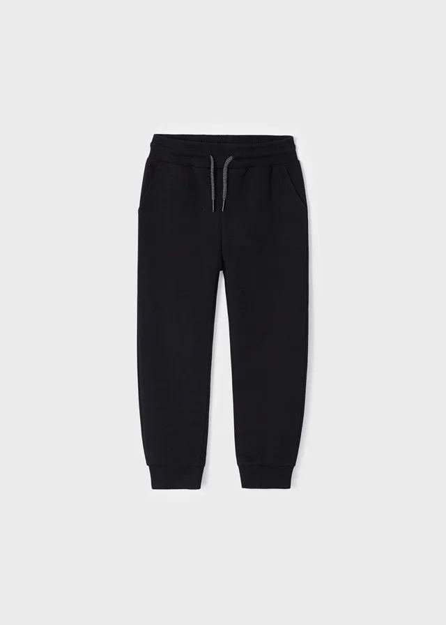 Mayoral Mini Basic Cuffed Fleece Sweatpants _Black 725-52