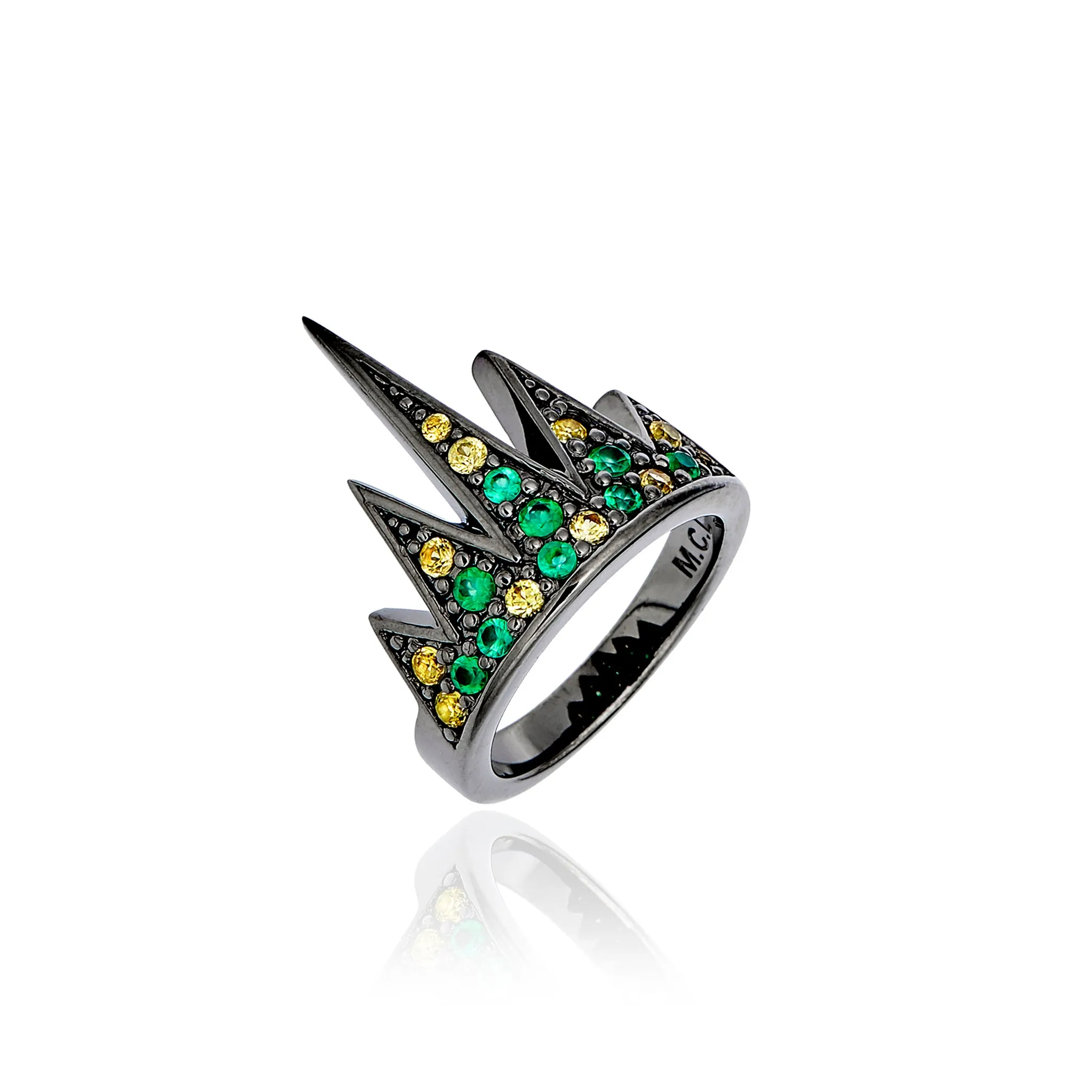 MCL Design Jeweled Crown Stacking Ring