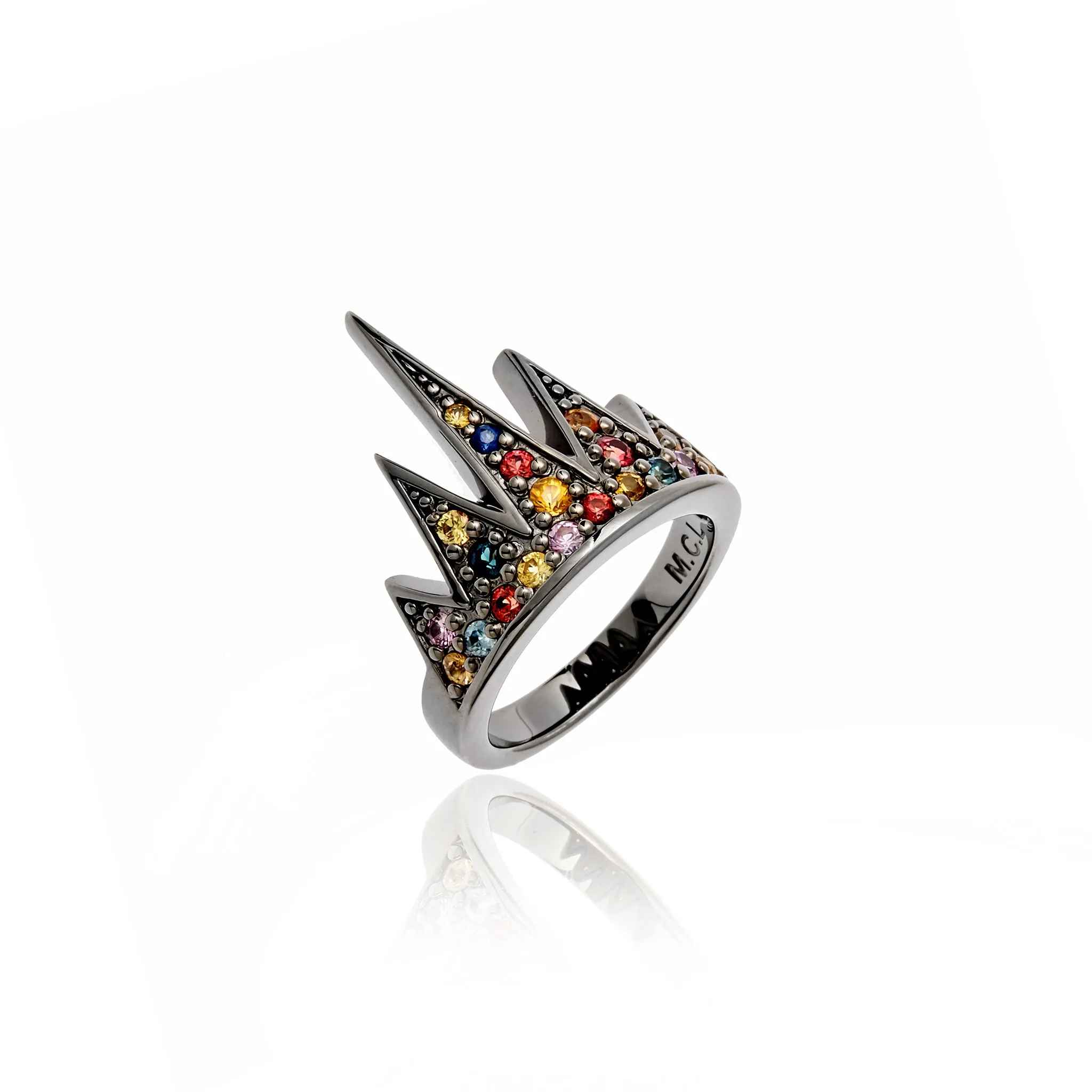 MCL Design Jeweled Crown Stacking Ring