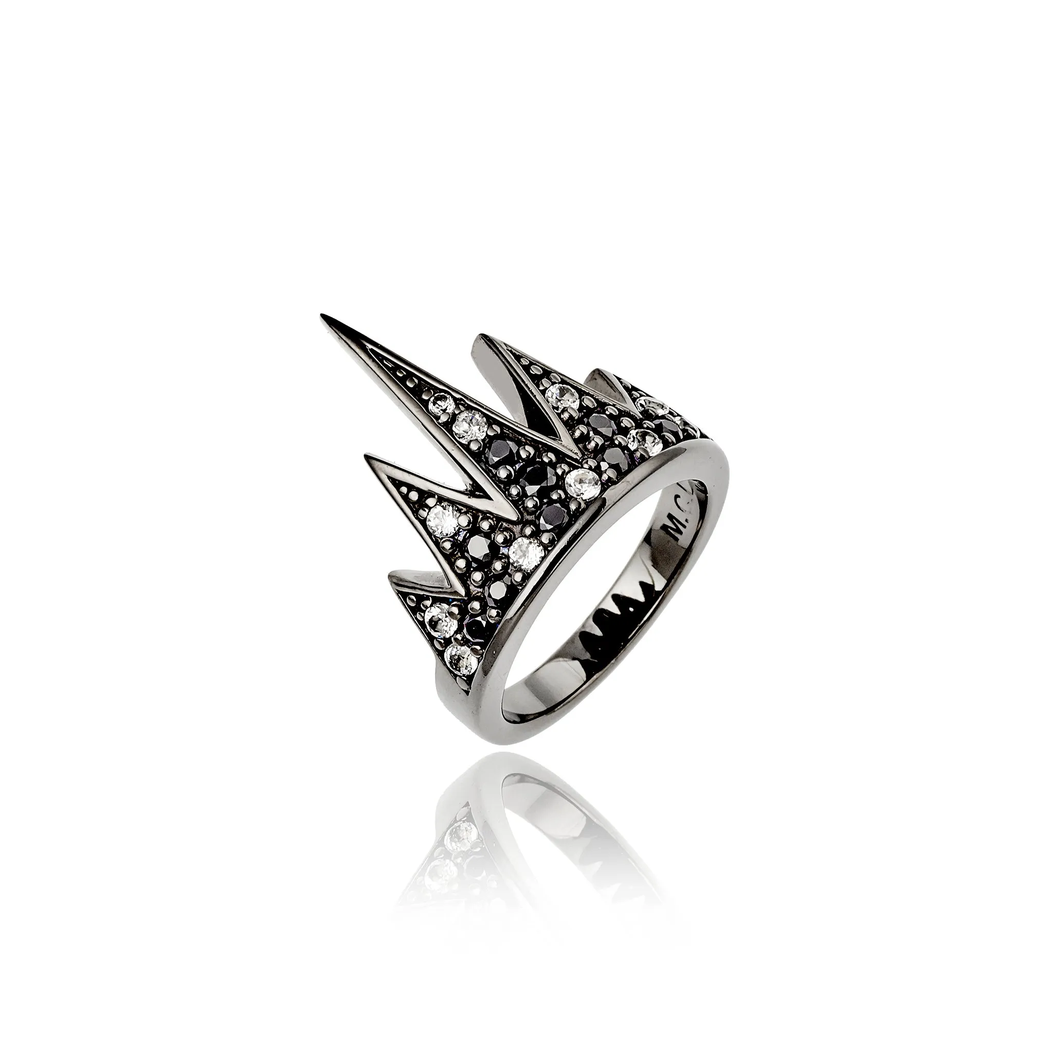 MCL Design Jeweled Crown Stacking Ring