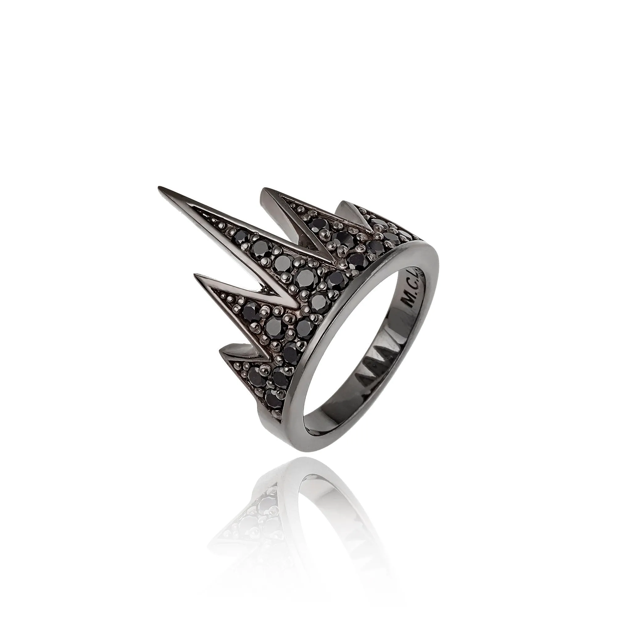 MCL Design Jeweled Crown Stacking Ring