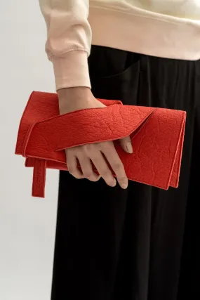 Mini Diagonal Slashed Clutch - Alternative Poppy