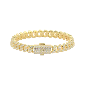 Mirco Round Cut Cuban Link Bracelet - 6mm