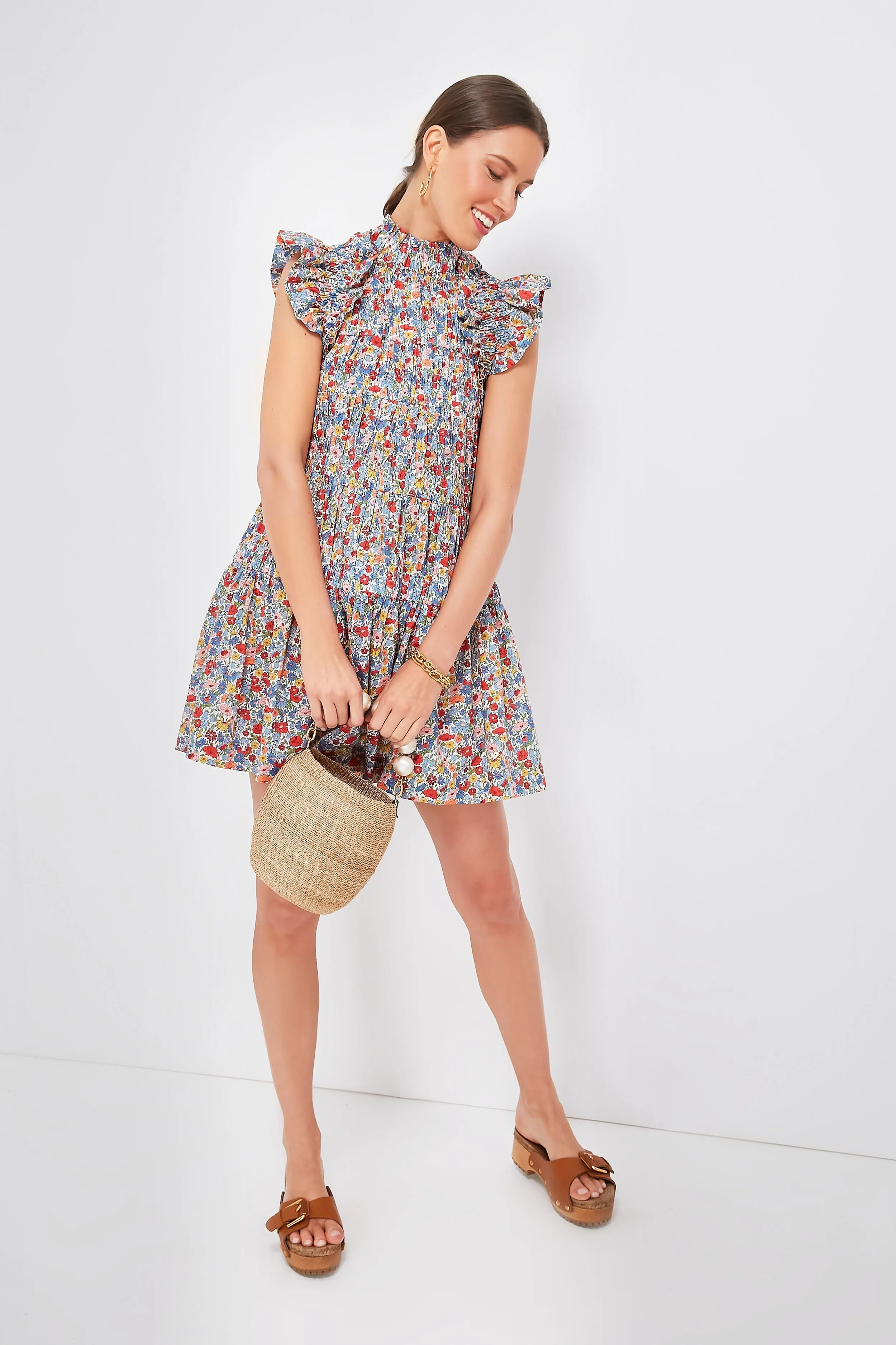 Multi Hanna Park Liberty Flutter Sleeve Dress