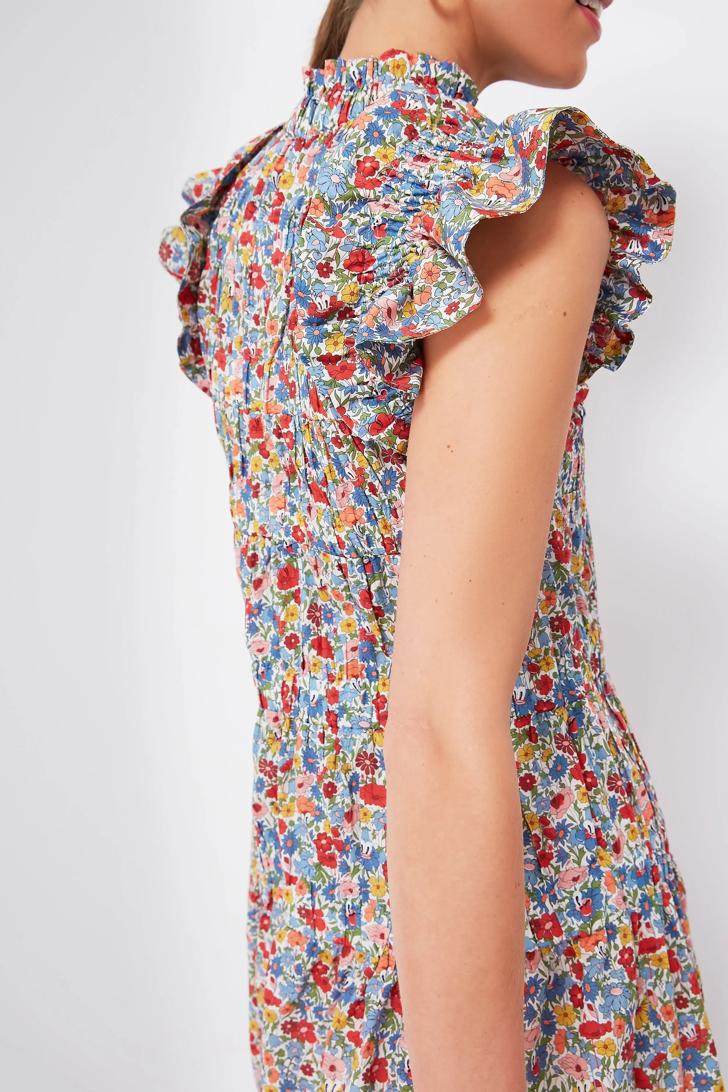 Multi Hanna Park Liberty Flutter Sleeve Dress