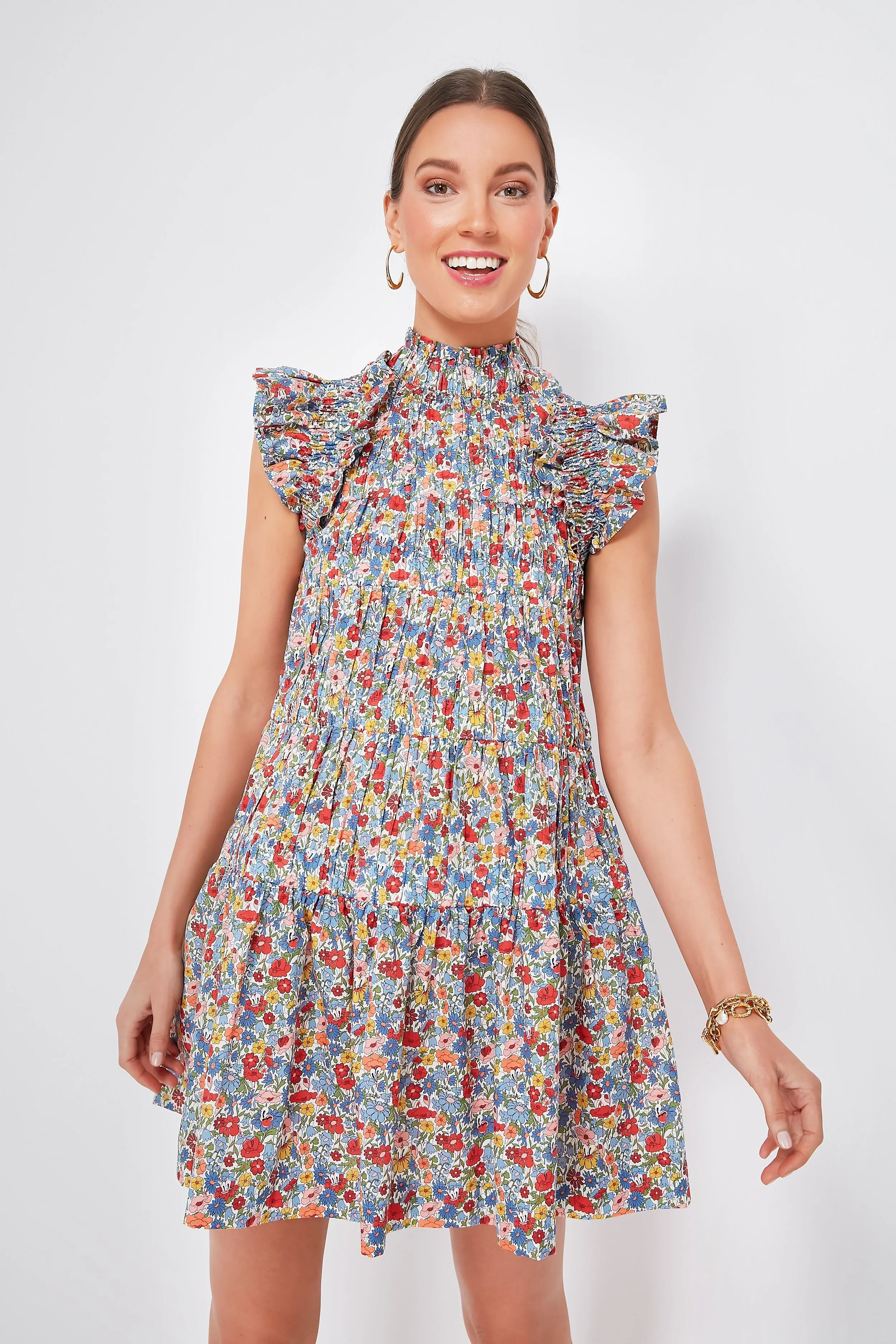 Multi Hanna Park Liberty Flutter Sleeve Dress