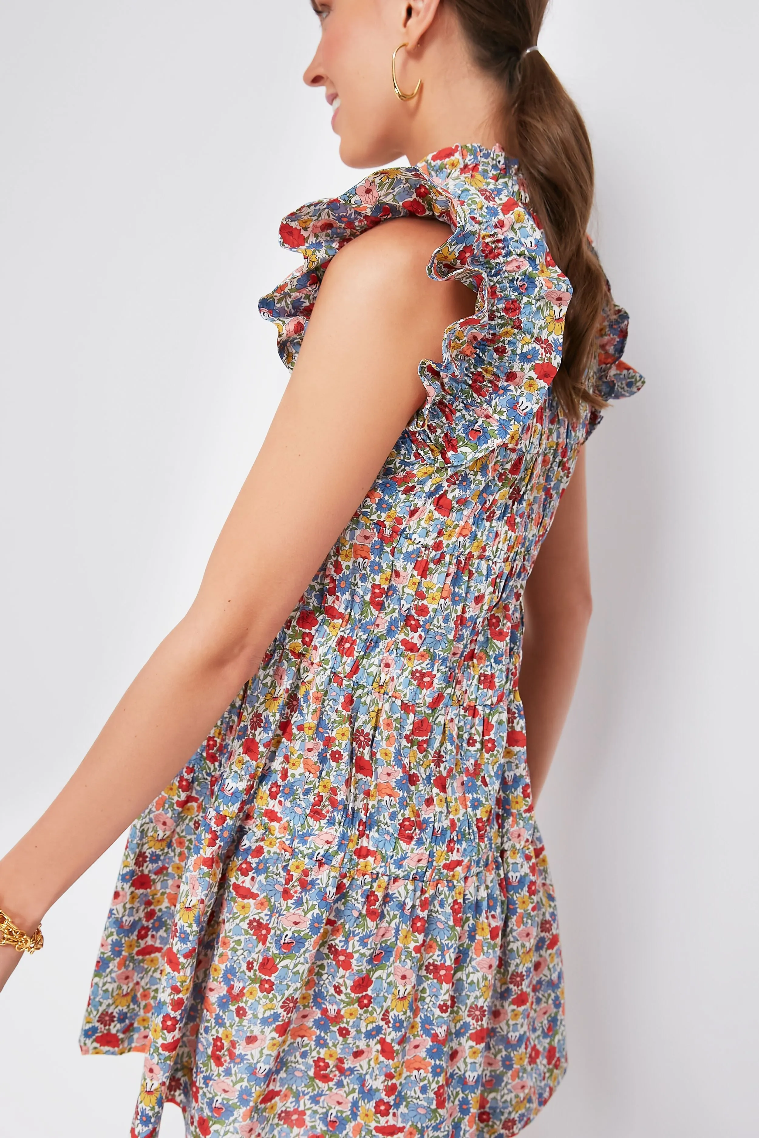 Multi Hanna Park Liberty Flutter Sleeve Dress